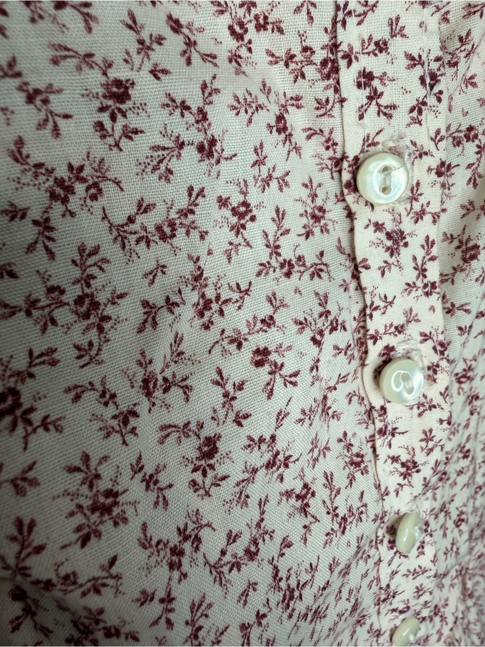 GUNNE SAX Vintage 70s Ditsy Floral Calico Lace Flutter Sleeve Prairie Dress - Picture 10 of 15